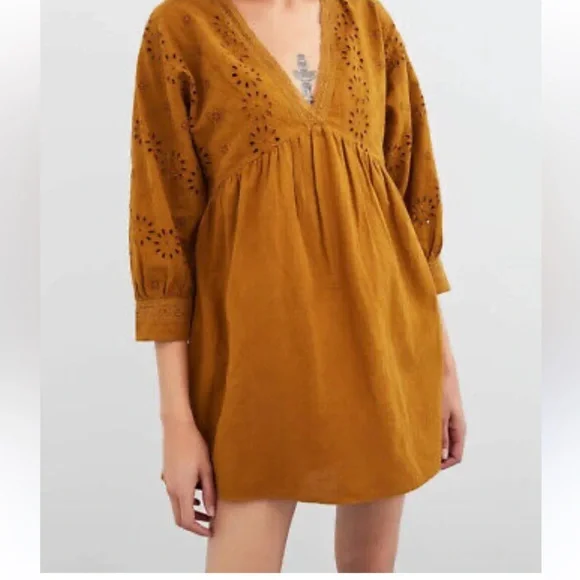 Zara openwork embroidery mini dress - Picture 6 of 7